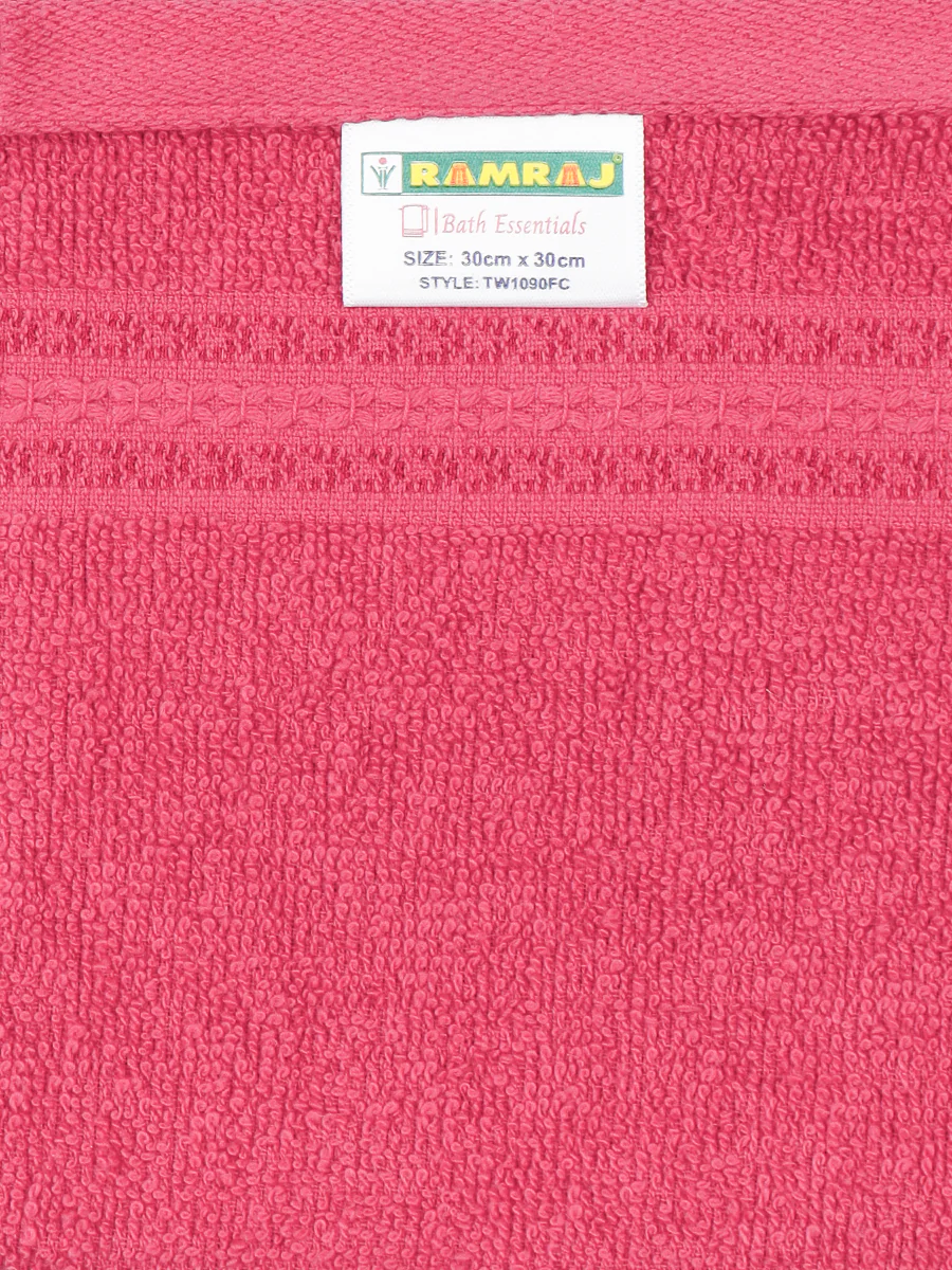 Premium Soft & Absorbent Dark Pink Terry Face Towel FC10 ( Pack of 5 ) - Image 6