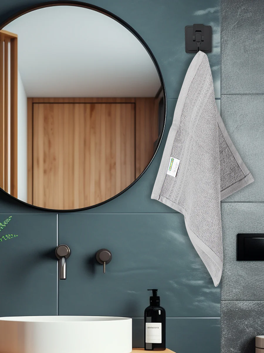 Premium Soft & Absorbent Grey Terry Face Towel FC5 ( Pack of 5 ) - Image 2