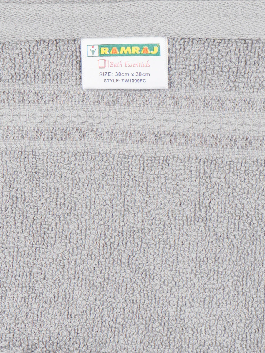Premium Soft & Absorbent Grey Terry Face Towel FC5 ( Pack of 5 ) - Image 5