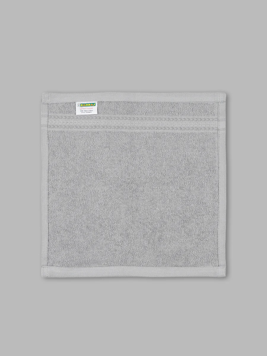 Premium Soft & Absorbent Grey Terry Face Towel FC5 ( Pack of 5 ) - Image 6