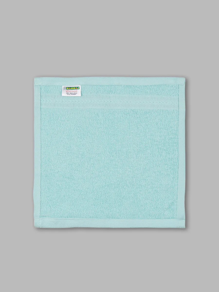 Premium Soft & Absorbent Light Blue Terry Face Towel FC9 ( Pack of 6) - Image 5