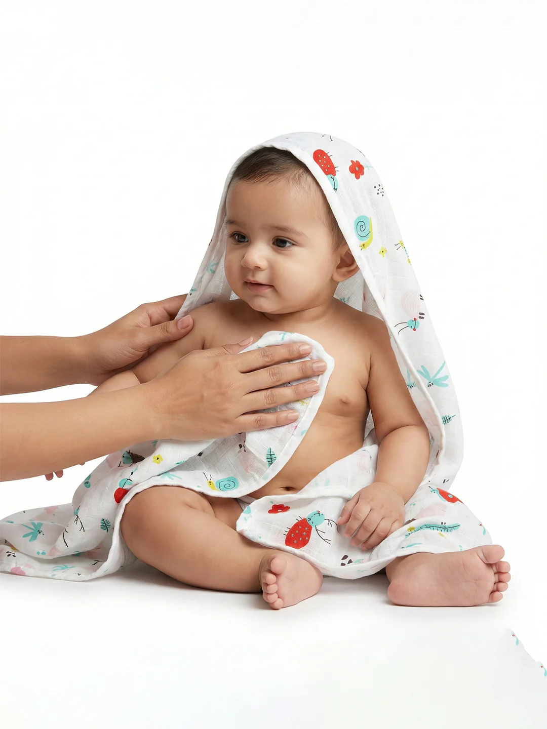Premium Soft Baby Bath Towel (Pack of 3)  Gentle & Quick Absorbing Cotton | 0.75m x 1.42m - Image 6