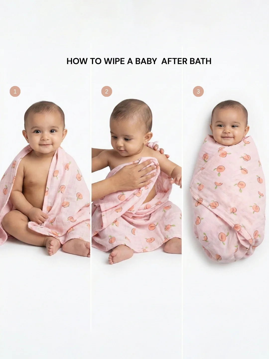 Premium Soft Baby Bath Towel (Pack of 3)  Gentle & Quick Absorbing Cotton | 0.75m x 1.42m - Image 7