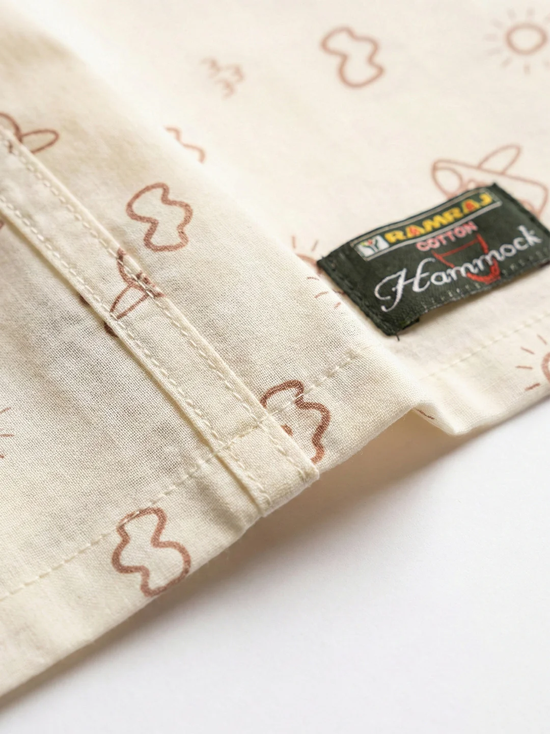 Premium Soft Cotton Baby Hammock Stitched in Assorted Colours & Prints (Thottil/Jhula) - Image 7