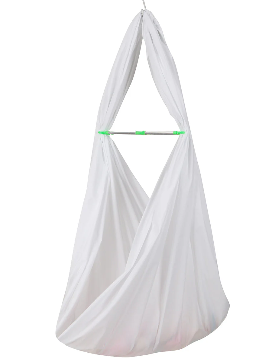 Premium Soft Cotton Baby Hammock Stitched White (Thottil/Jhula)