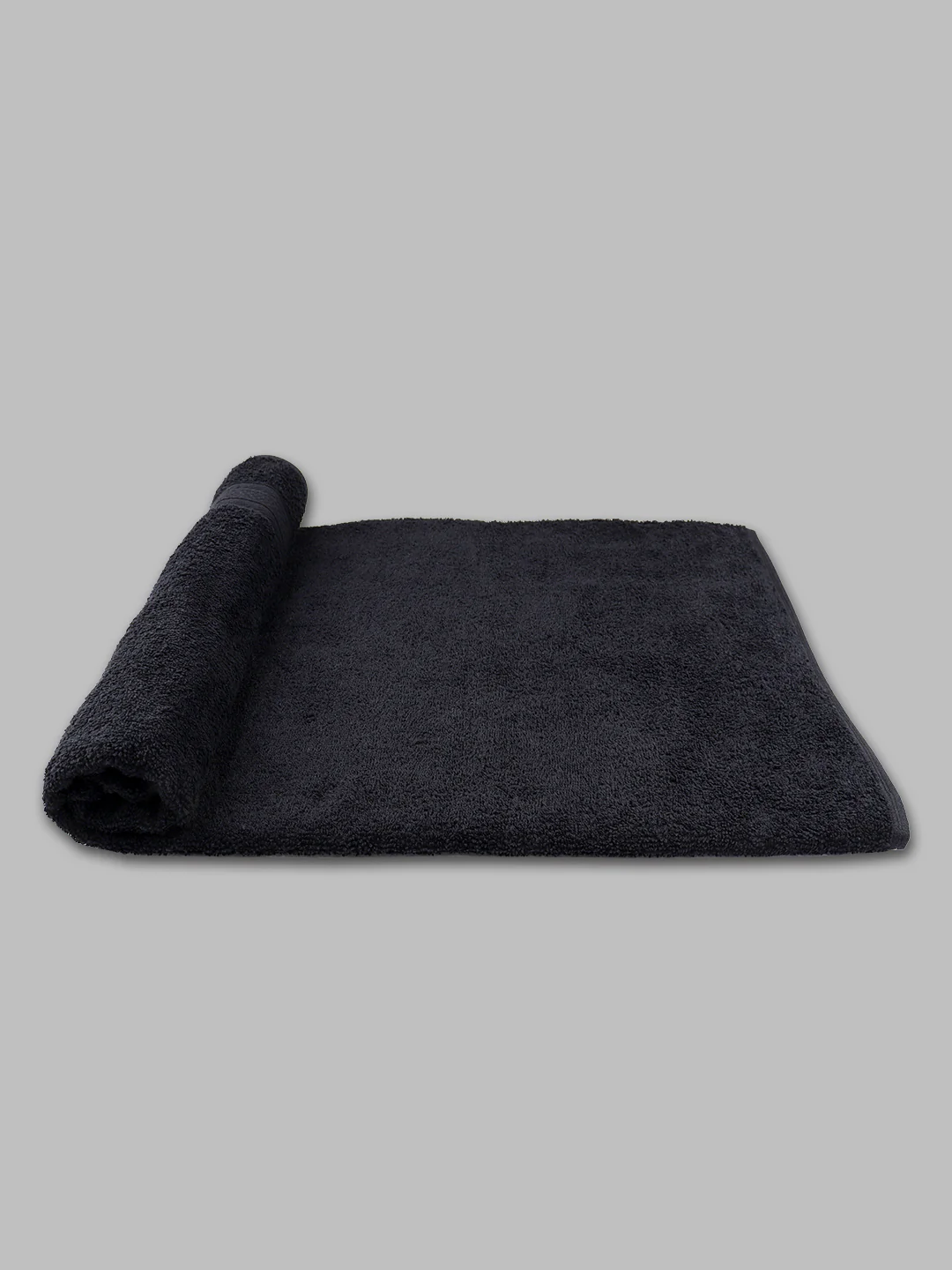 Premium Soft Terry Bath Towel Black - Image 2