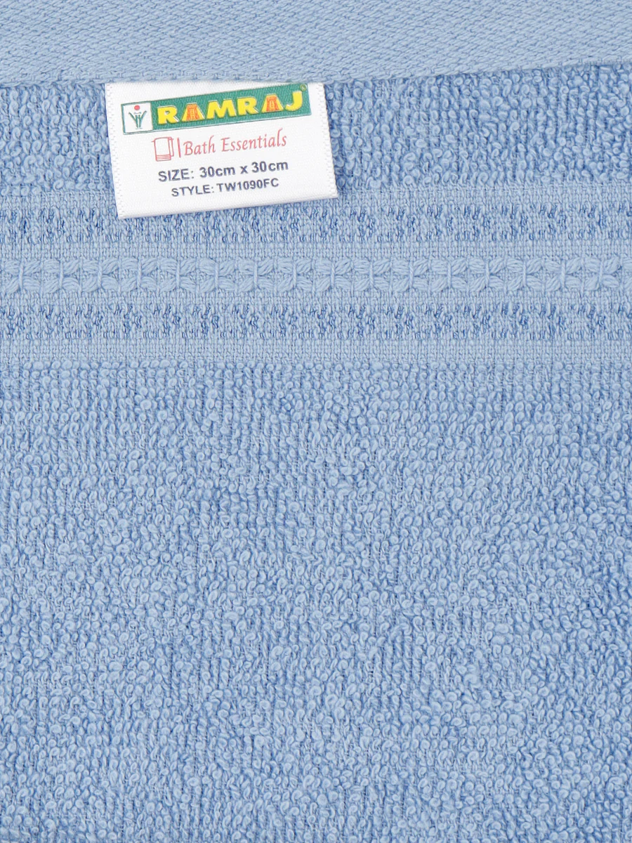 Premium Soft Terry Face Towel Blue FC3 (Pack of 6) - Image 6