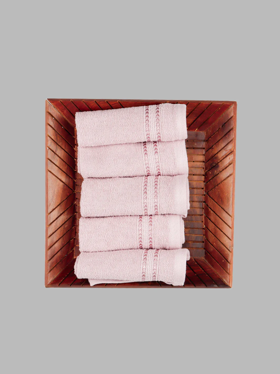 Premium Soft Terry Face Towel Light Violet FC1 ( Pack of 5 ) - Image 4