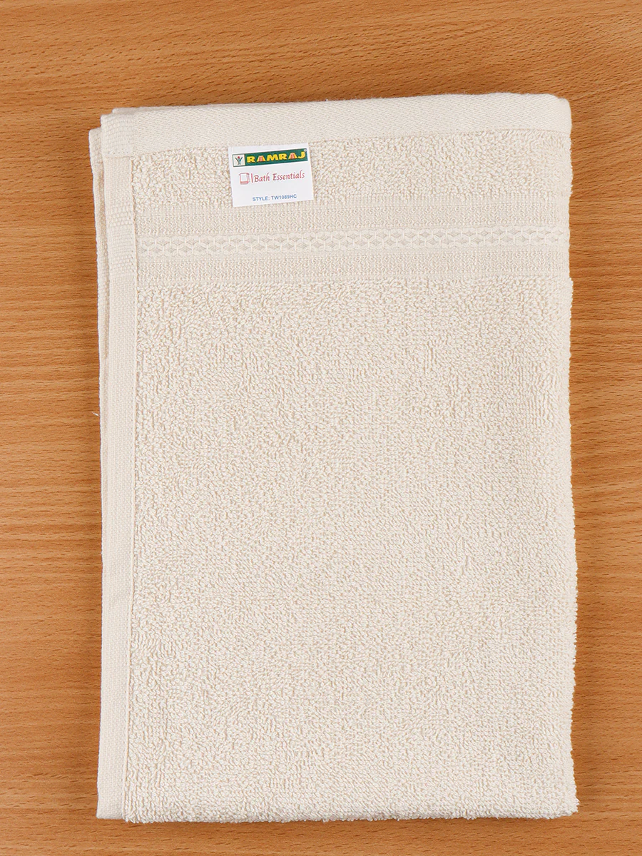 Premium Soft Terry Hand Towel Cream HC6 (Pack of 2) - Image 2