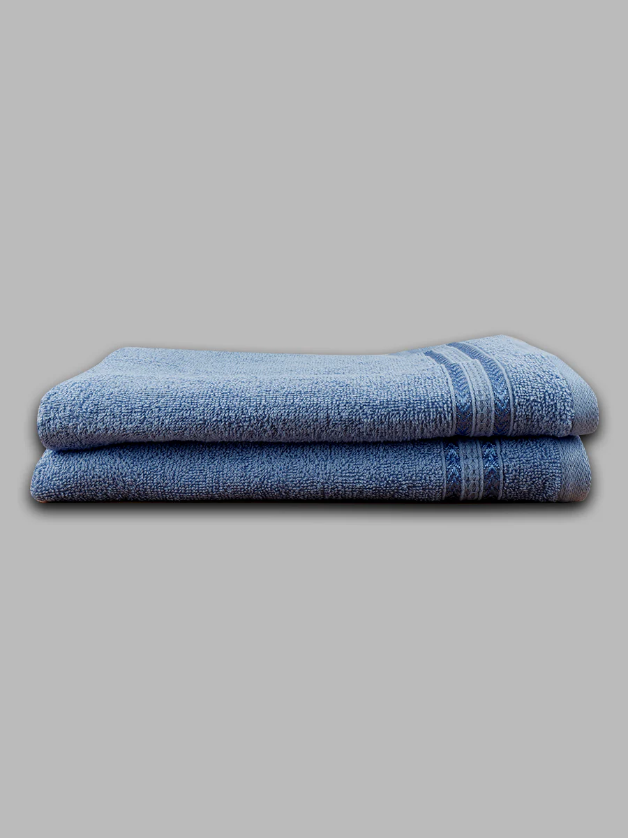 Premium Soft Terry Hand Towel Light Blue HC3 (Pack of 2) - Image 3