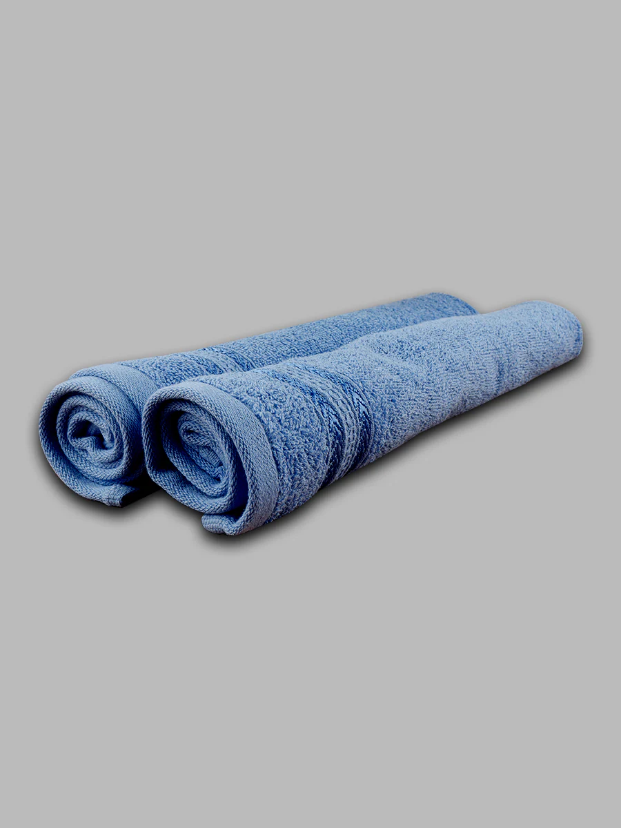 Premium Soft Terry Hand Towel Light Blue HC3 (Pack of 2) - Image 5