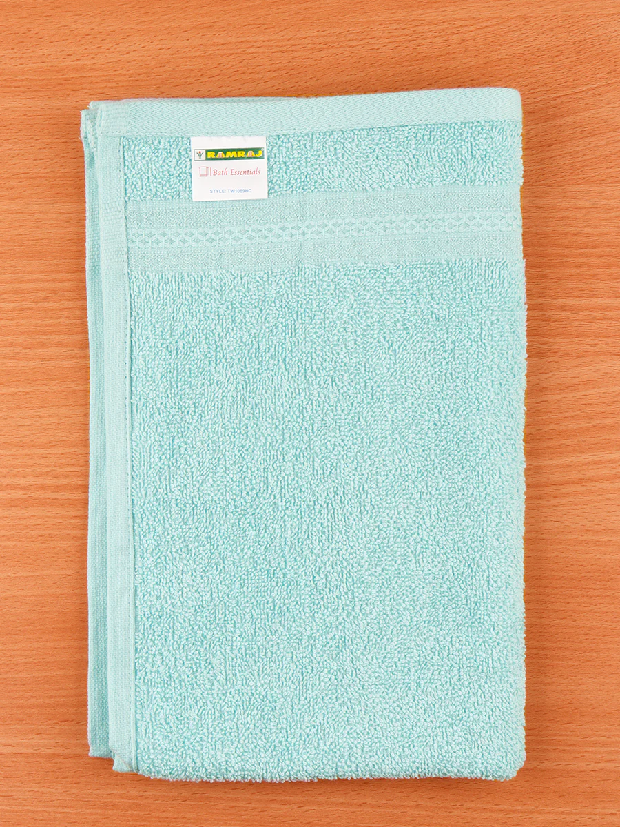 Premium Soft Terry Hand Towel Light Blue HC9 (Pack of 2) - Image 2