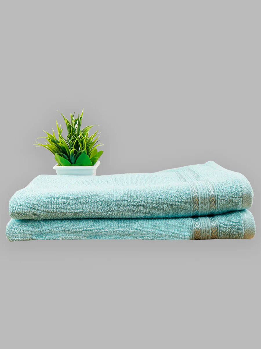 Premium Soft Terry Hand Towel Light Blue HC9 (Pack of 2) - Image 5