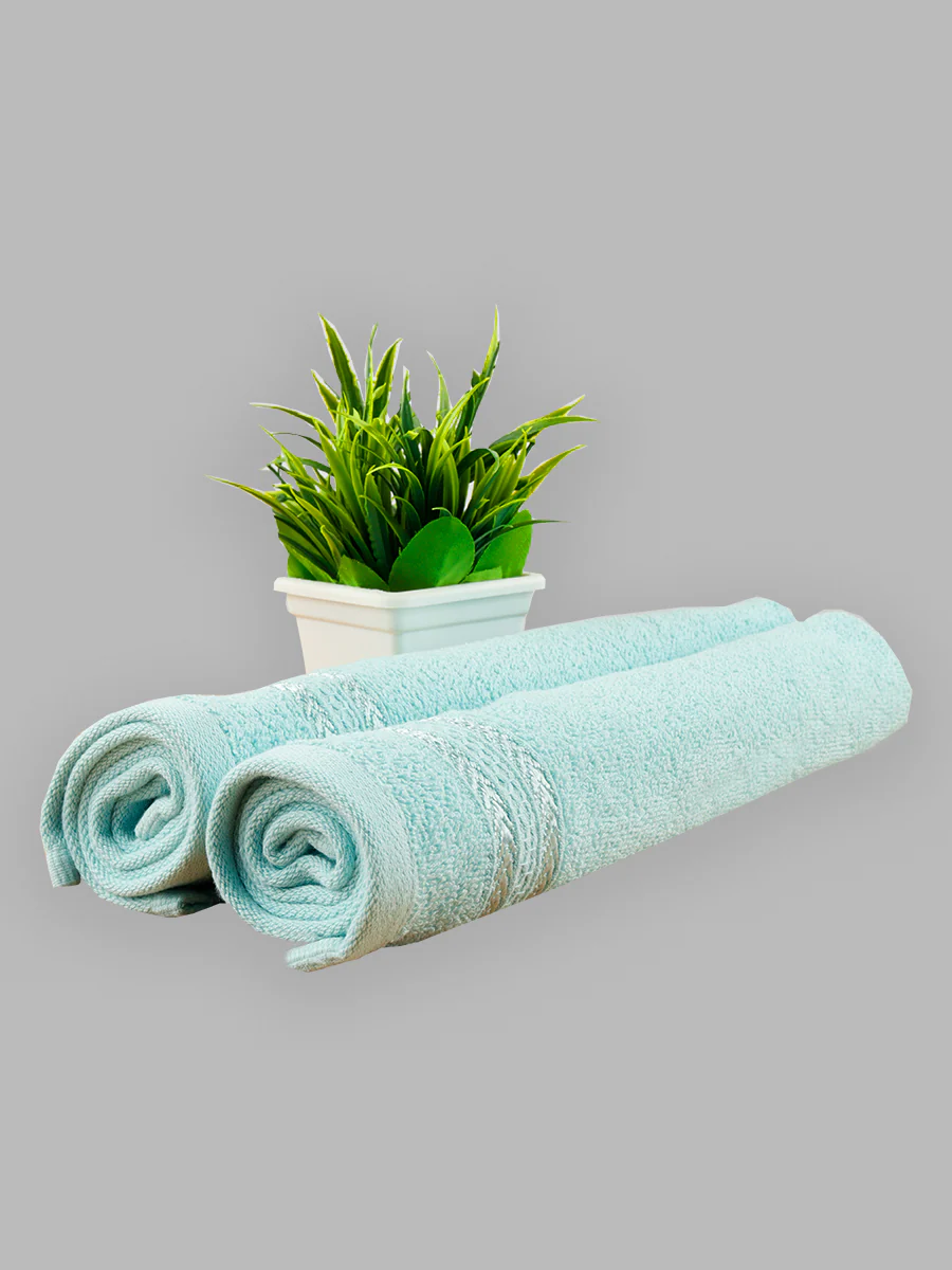 Premium Soft Terry Hand Towel Light Blue HC9 (Pack of 2) - Image 7