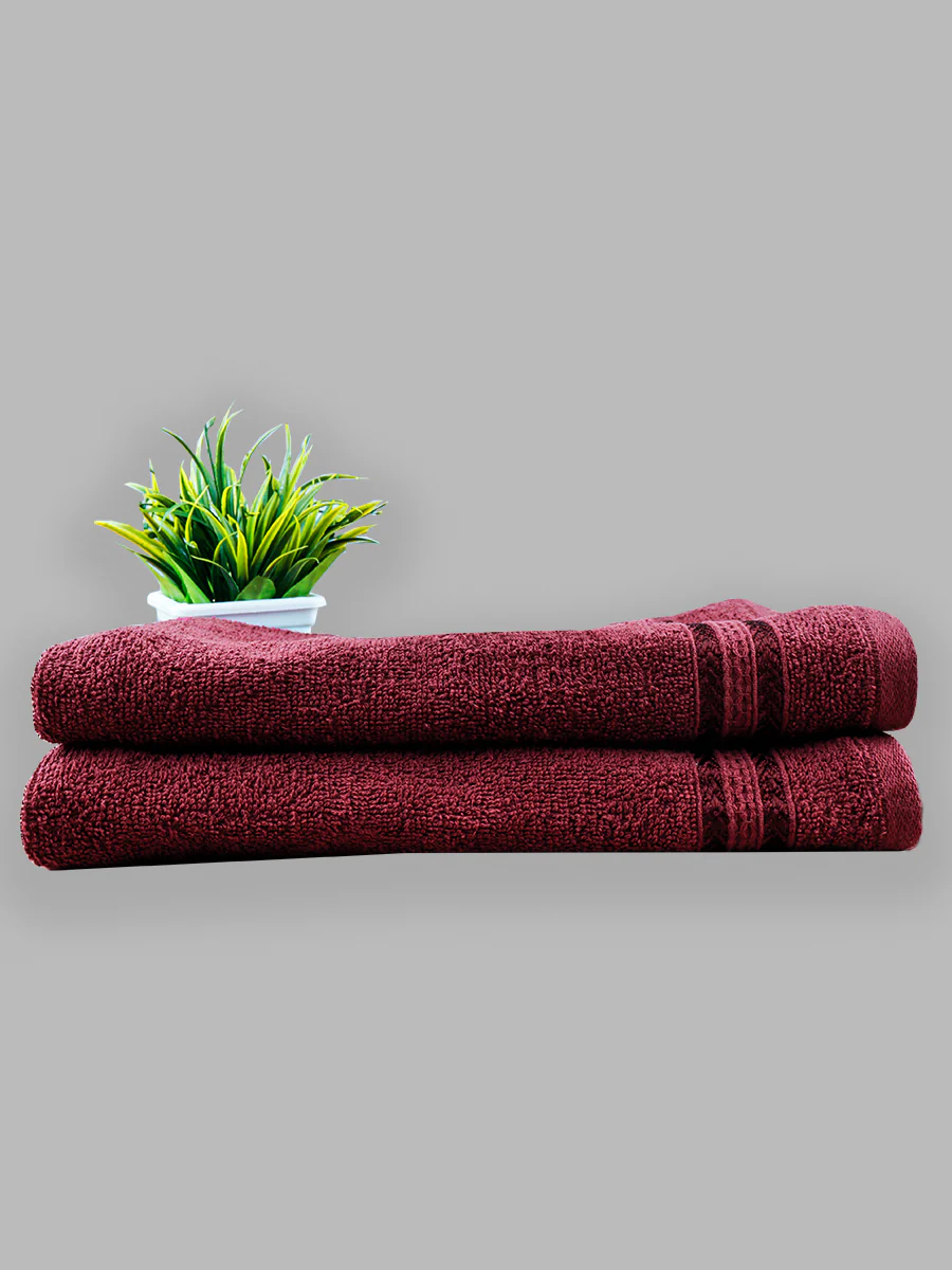Premium Soft Terry Hand Towel Maroon HC2 (Pack of 2) - Image 6