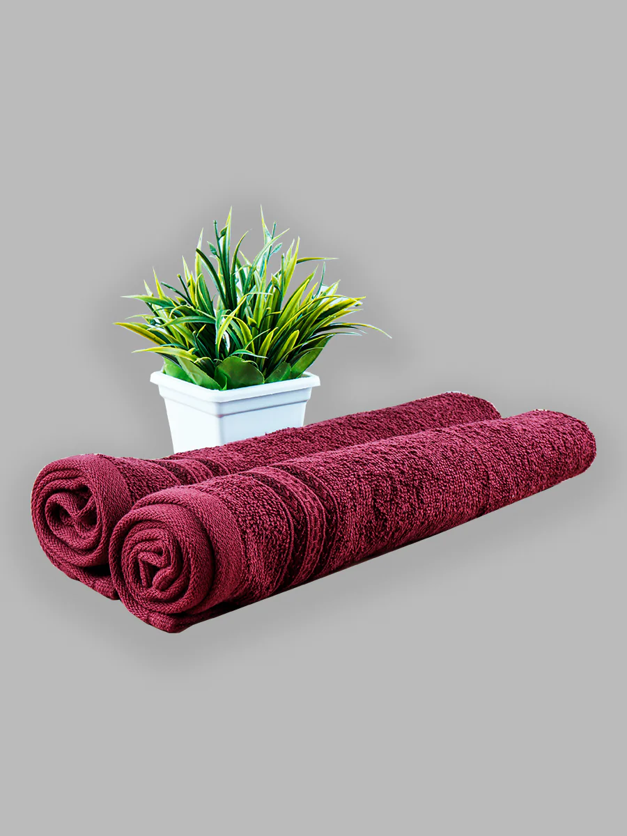 Premium Soft Terry Hand Towel Maroon HC2 (Pack of 2) - Image 7