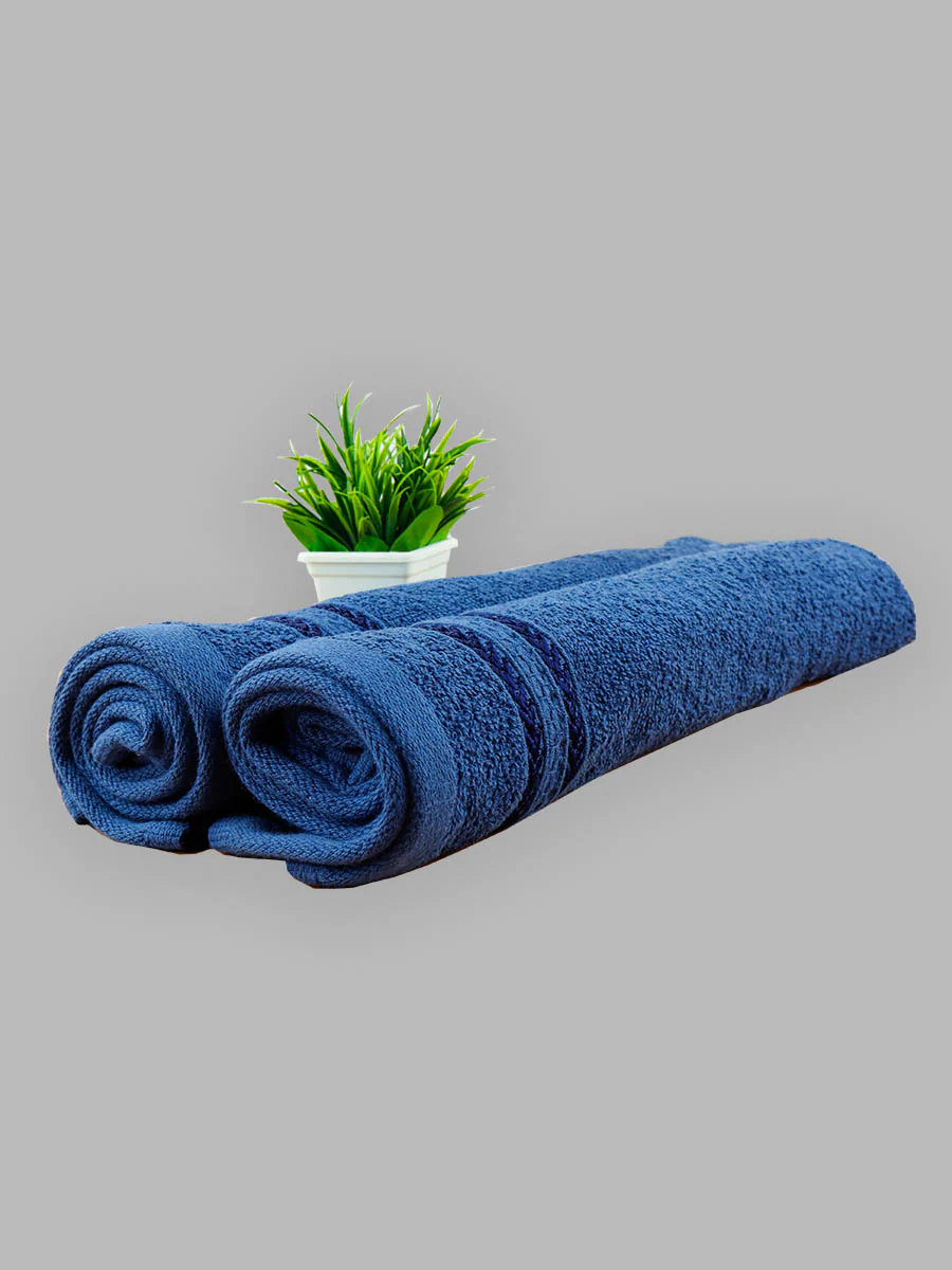 Premium Soft Terry Hand Towel Navy HC8 (Pack of 2) - Image 5