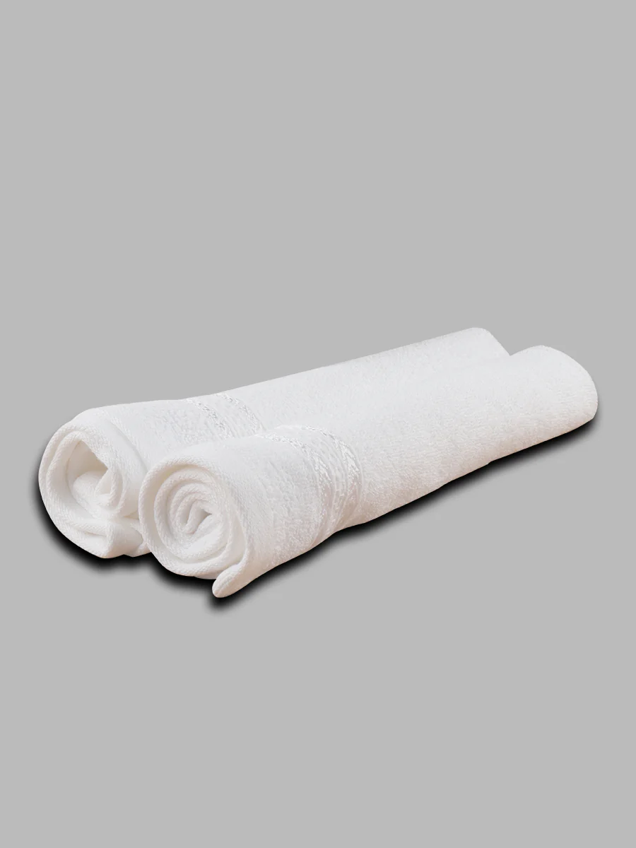 Premium Soft Terry Hand Towel White HW (Pack of 2) - Image 5