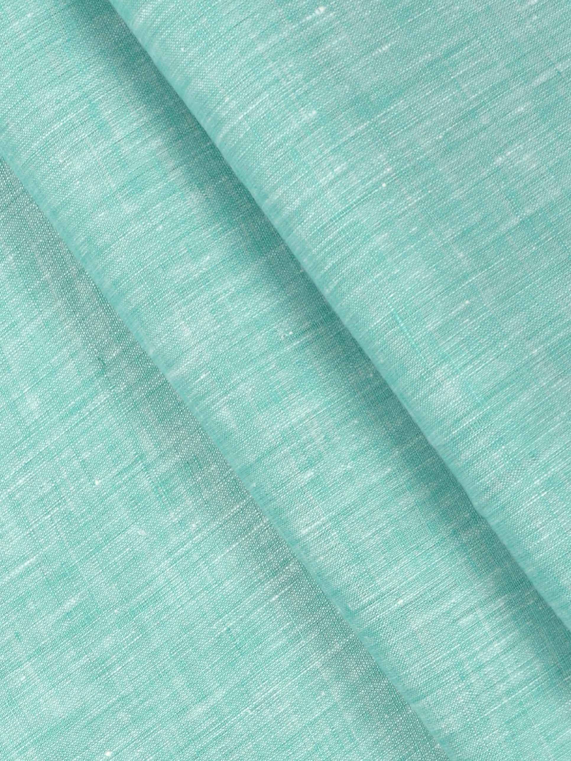 Men Pure Linen Cyan Self Design Shirt Fabric Irish 8080 - Image 2