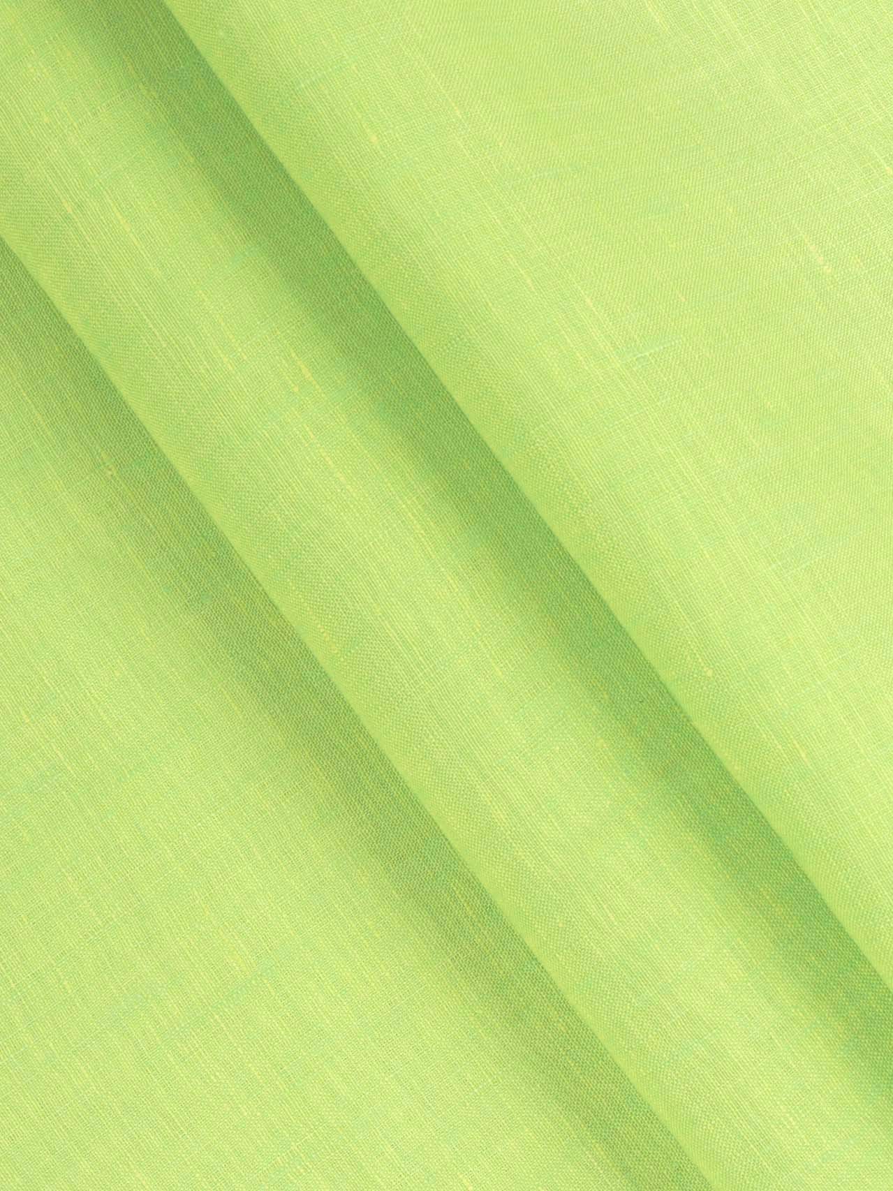 Pure Linen Colour Plain Shirt Fabric Parrot Green Irish 8080 - Image 2