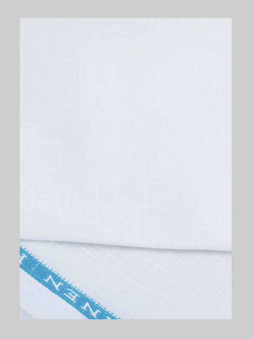 Pure Linen Self Design White Shirt Fabric Linen Park - Image 2