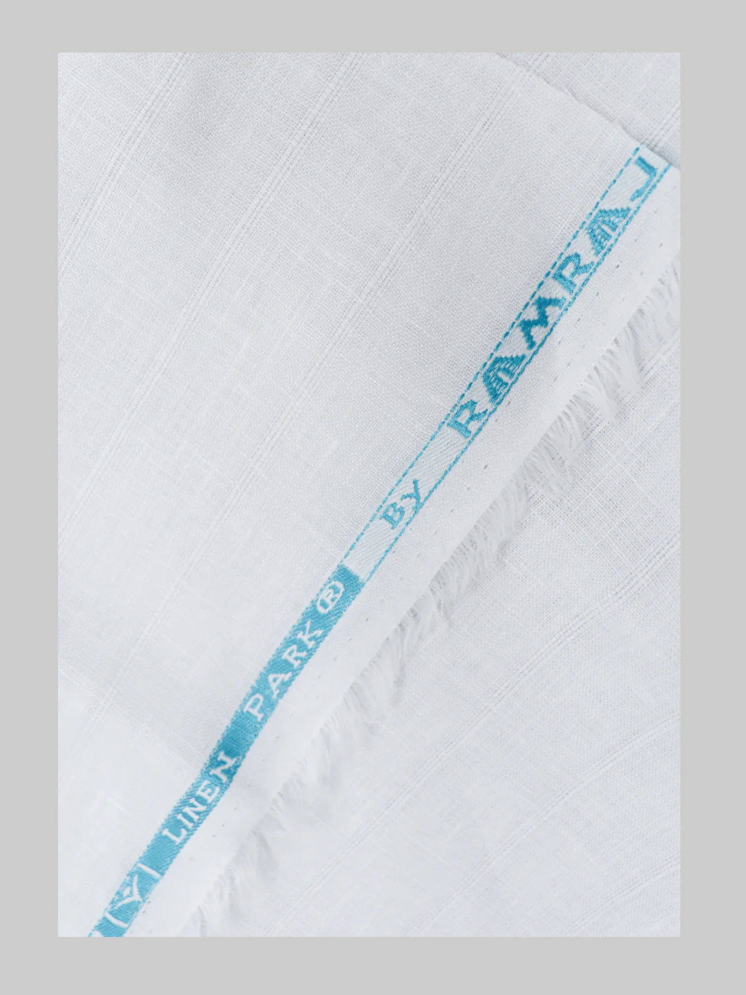 Pure Linen Self Design White Shirt Fabric Linen Park Garnish - Image 2