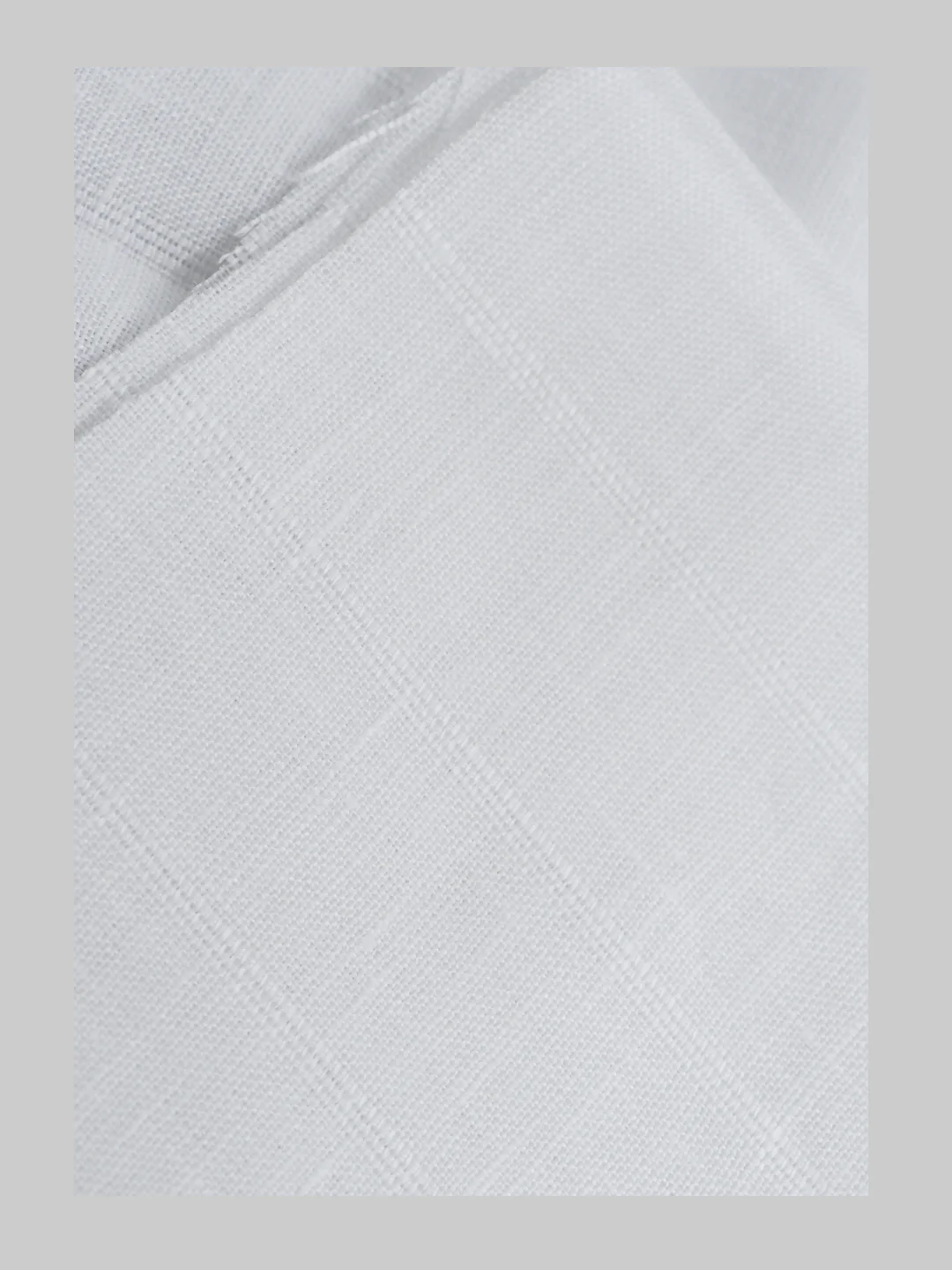 Pure Linen Self Design White Shirt Fabric Linen Park Garnish - Image 3