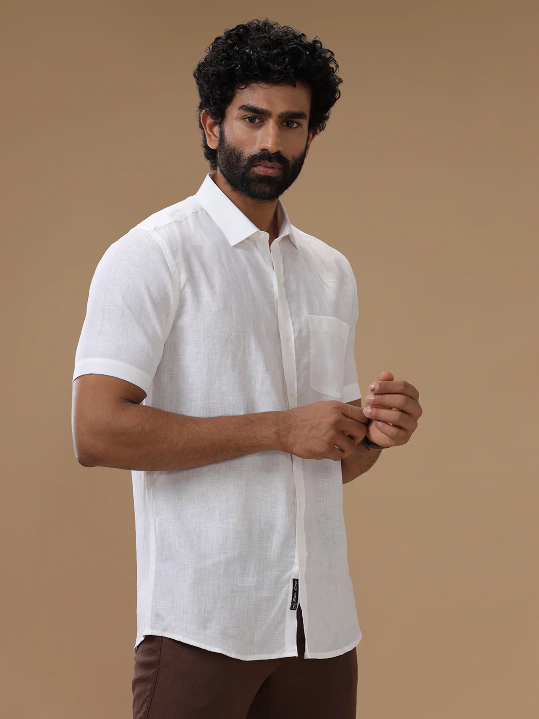 Pure Linen White Shirt – Linen Park 5090 | Fine 70 LEE - Image 4