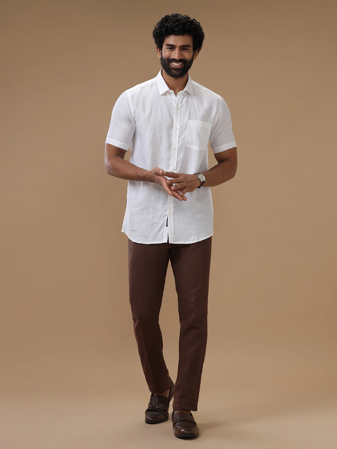 Pure Linen White Shirt – Linen Park 5090 | Fine 70 LEE - Image 7