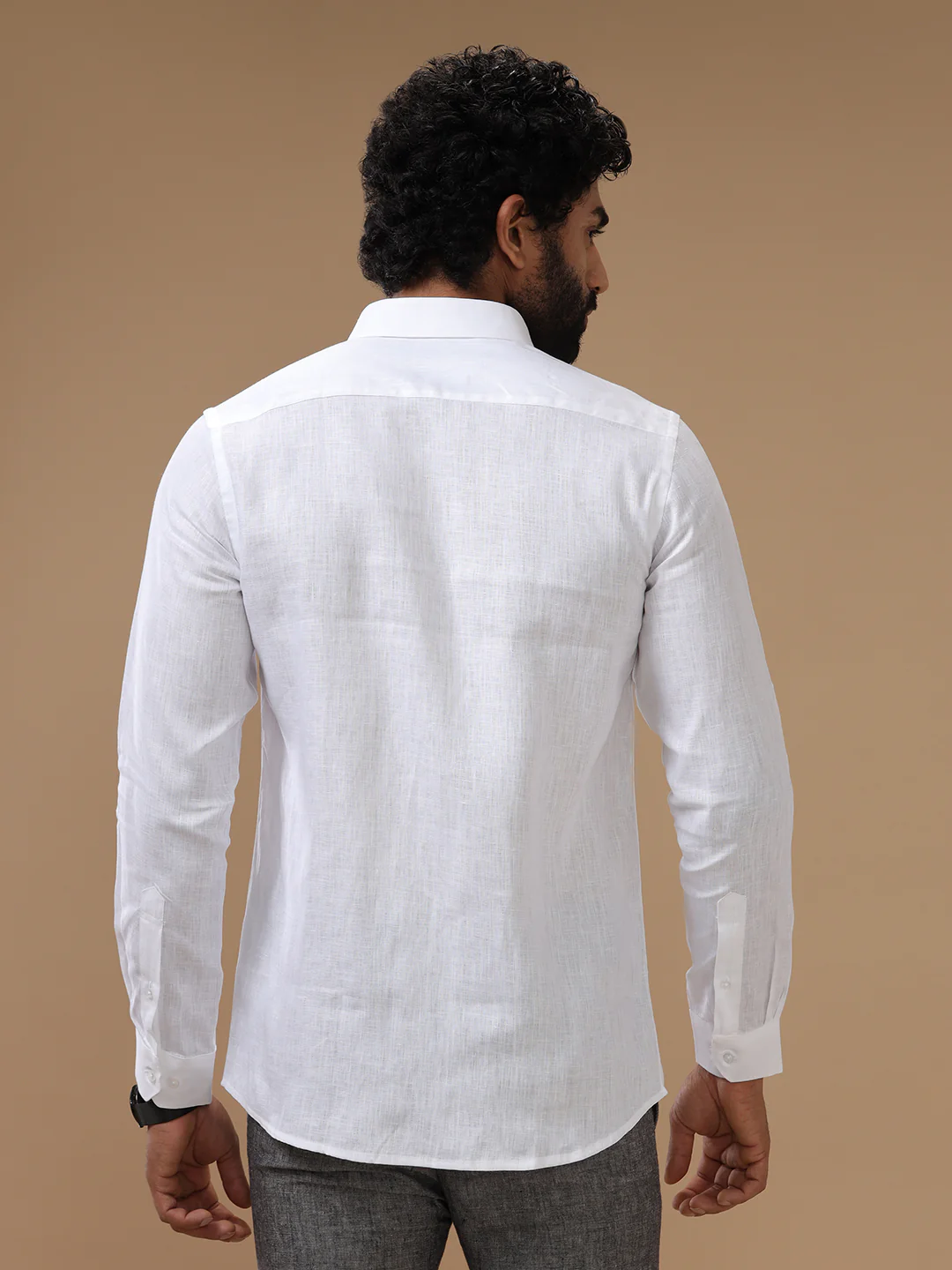 Pure Linen White Shirt – Linen Park 5605 | Fine 60 LEE - Image 5