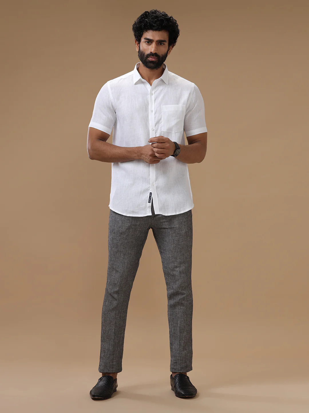Pure Linen White Shirt – Linen Park 5605 | Fine 60 LEE - Image 7