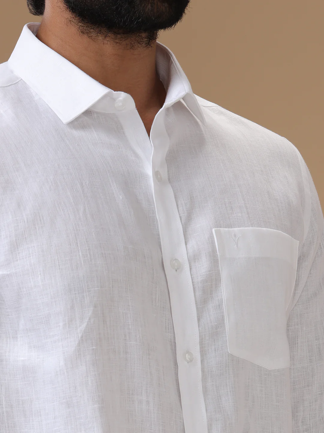 Pure Linen White Shirt – Linen Park 5605 | Fine 60 LEE - Image 8