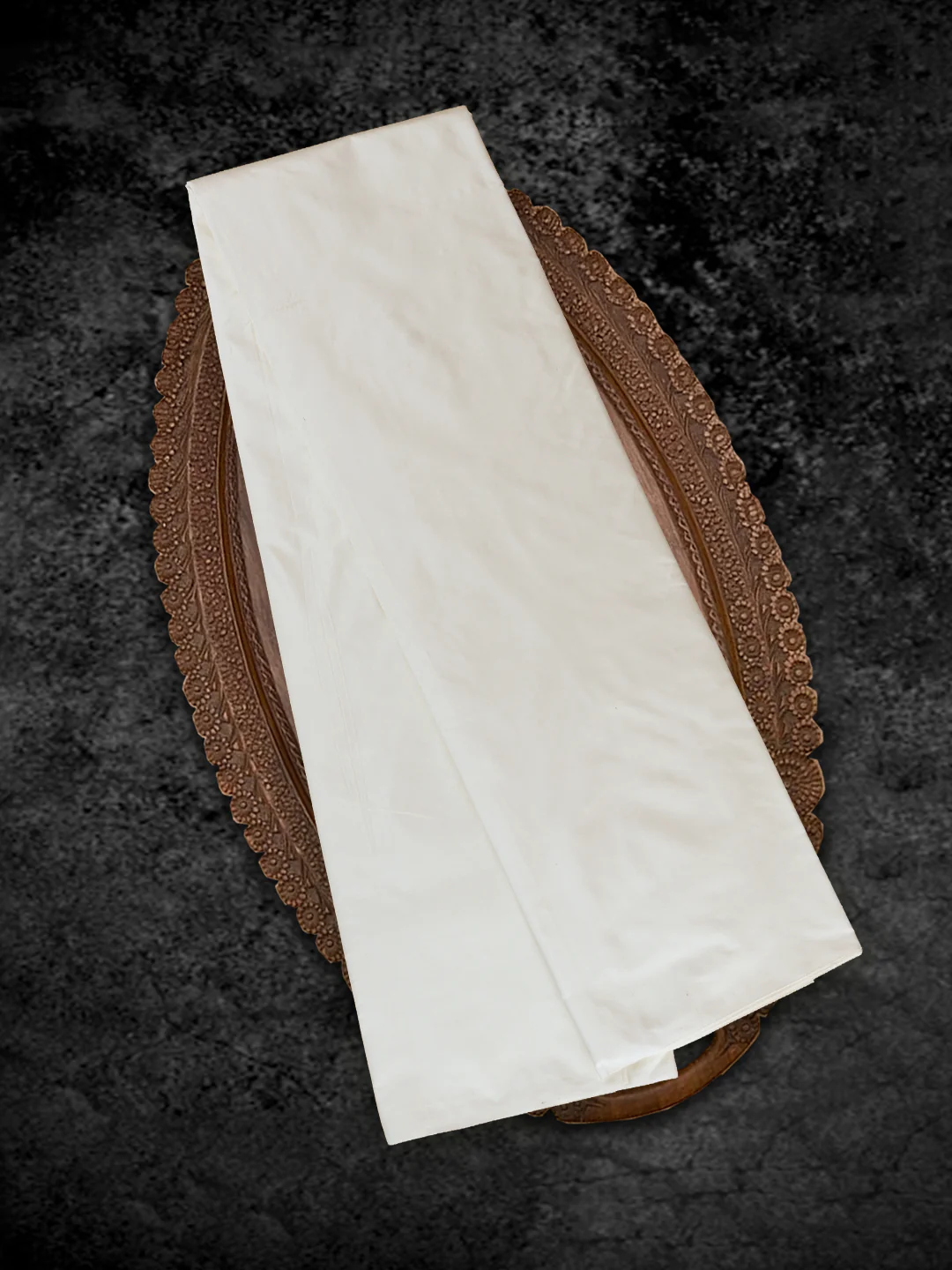 Pure Silk Plain Cream Shirting Fabric - Image 2