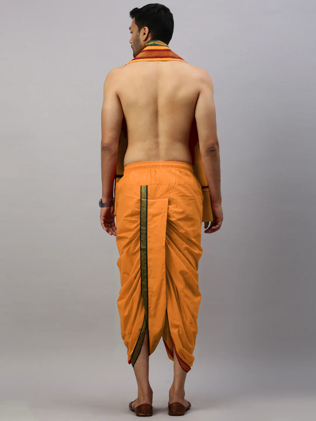 Readymade Panchakacham & Towel Set Kaavi Naivedhya - Image 3