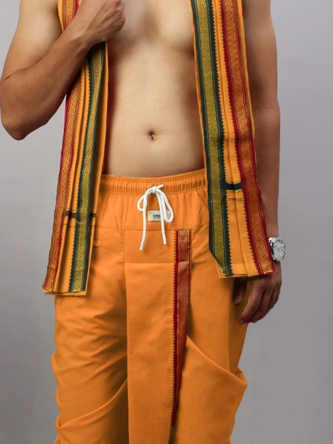 Readymade Panchakacham & Towel Set Kaavi Naivedhya - Image 4