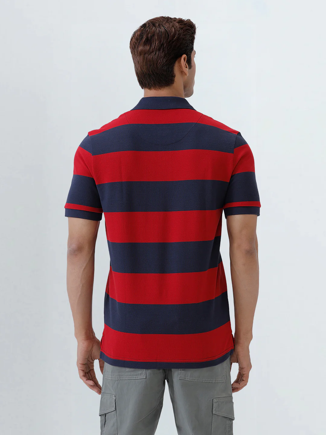 Smart Fit Exclusive Striped Polo T-Shirt Savvy Red ED3 - Image 5
