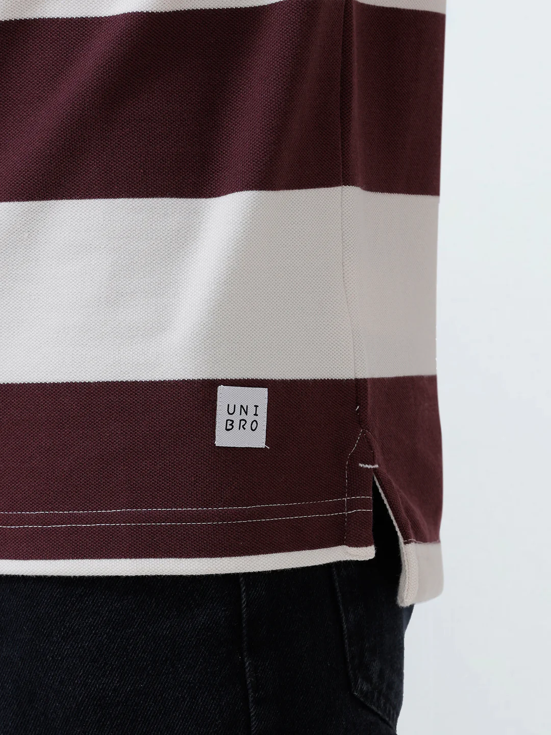 Smart Fit Exclusive Striped Polo T-Shirt Vineyard ED2 - Image 7