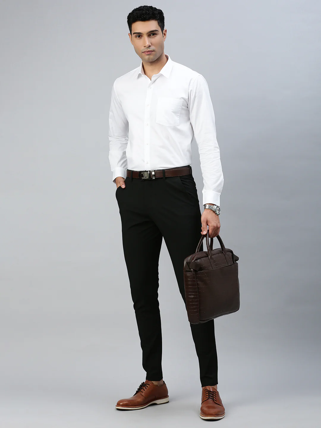 Spill Resistant 100% Cotton White Shirt – Clean White - Image 4