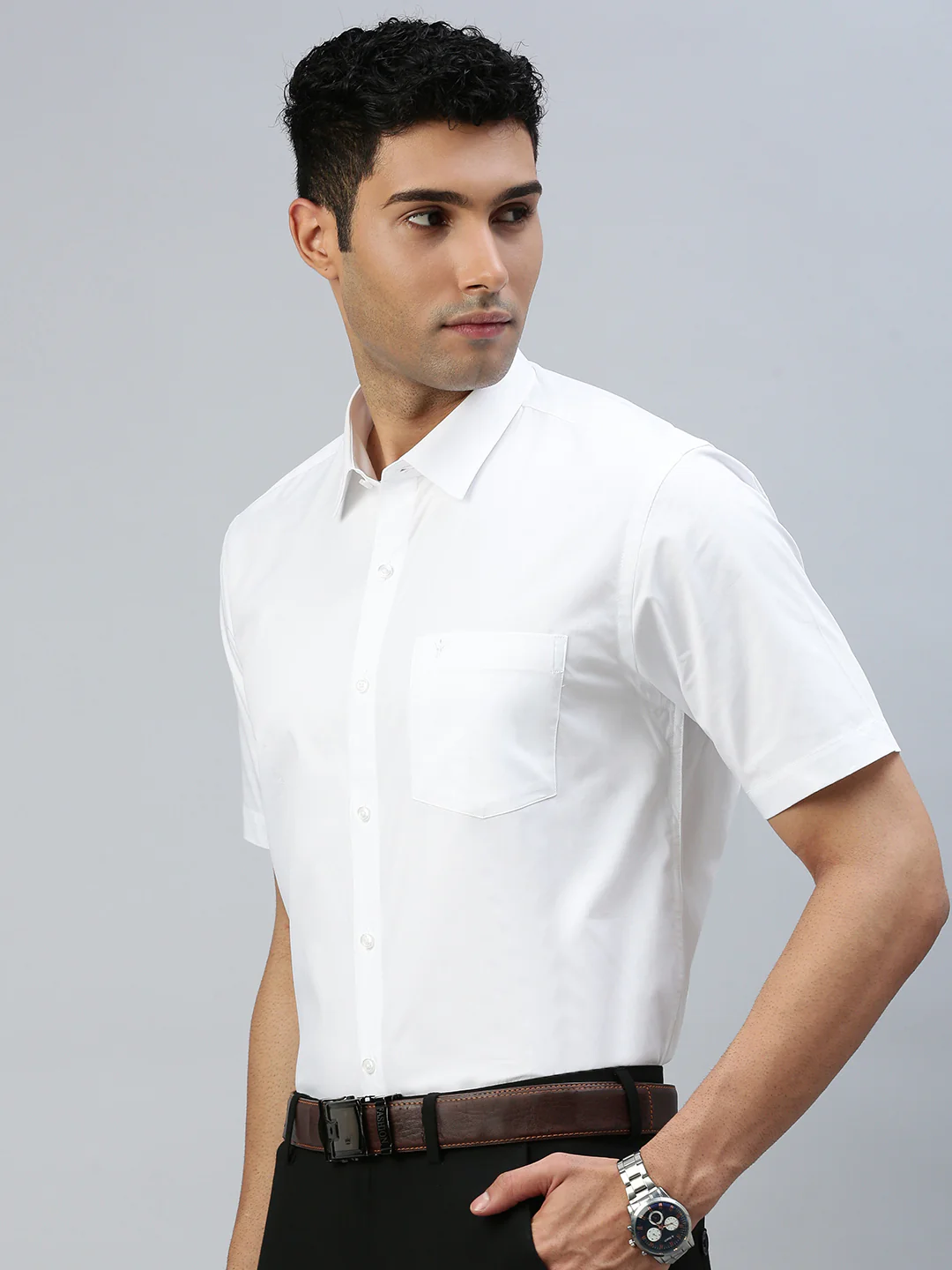Spill Resistant 100% Cotton White Shirt – Clean White - Image 7