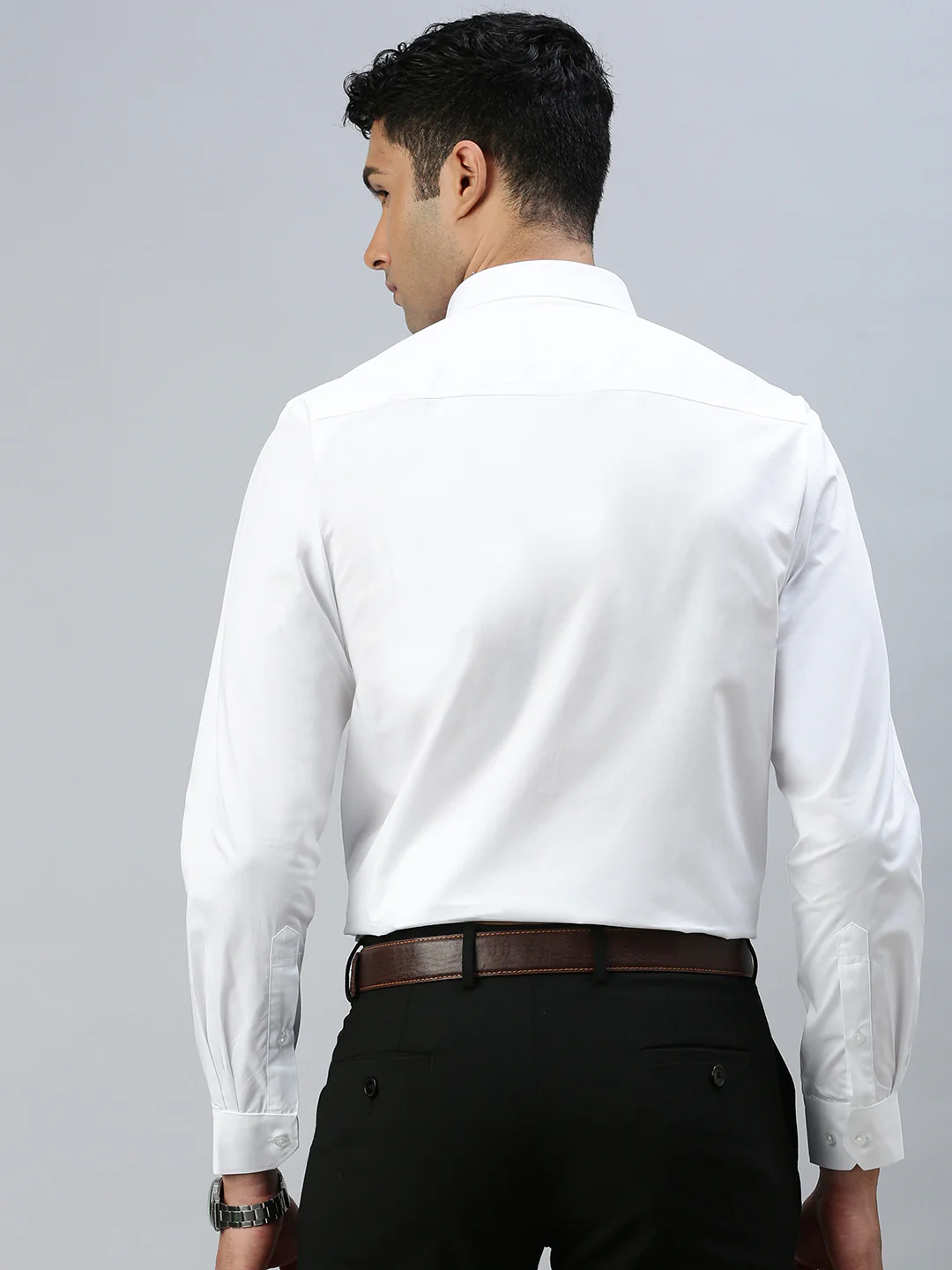 Spill Resistant 100% Cotton White Shirt – Clean White - Image 8