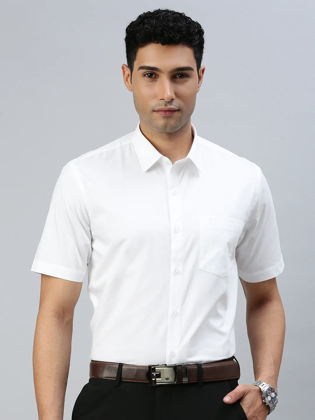 Starch Finish 100% Cotton White Shirt – Cool Cotton - Image 4