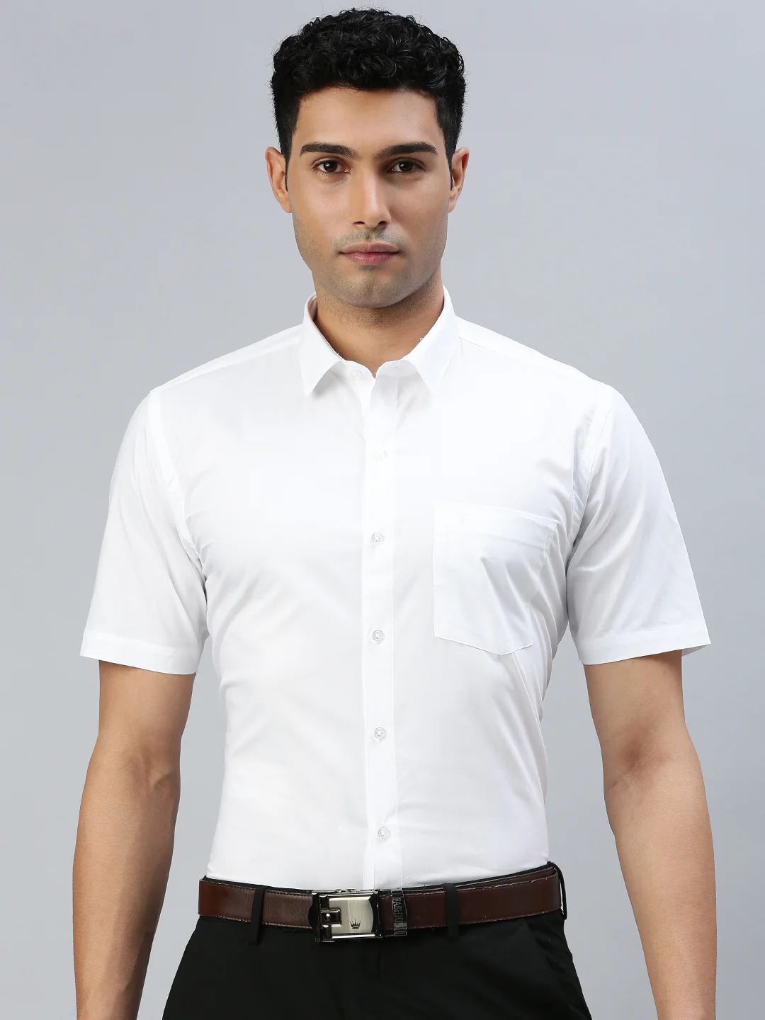 Straight Cut 100% Cotton White Shirt – Award - Image 3