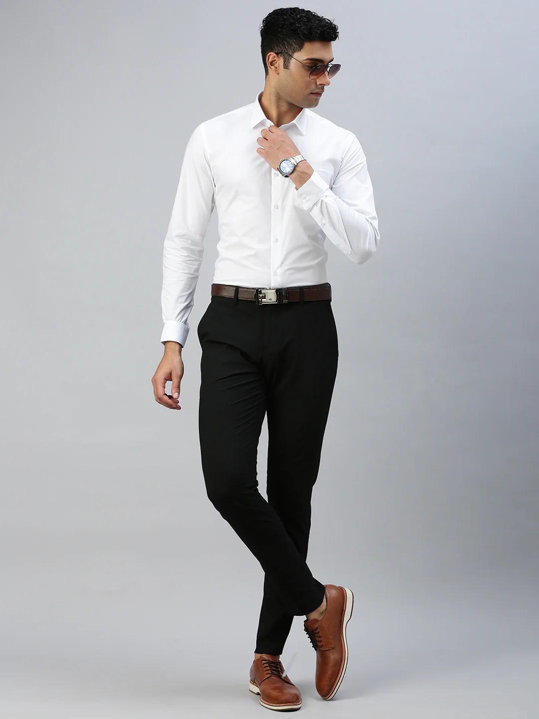 Straight Cut 100% Cotton White Shirt – Award - Image 7