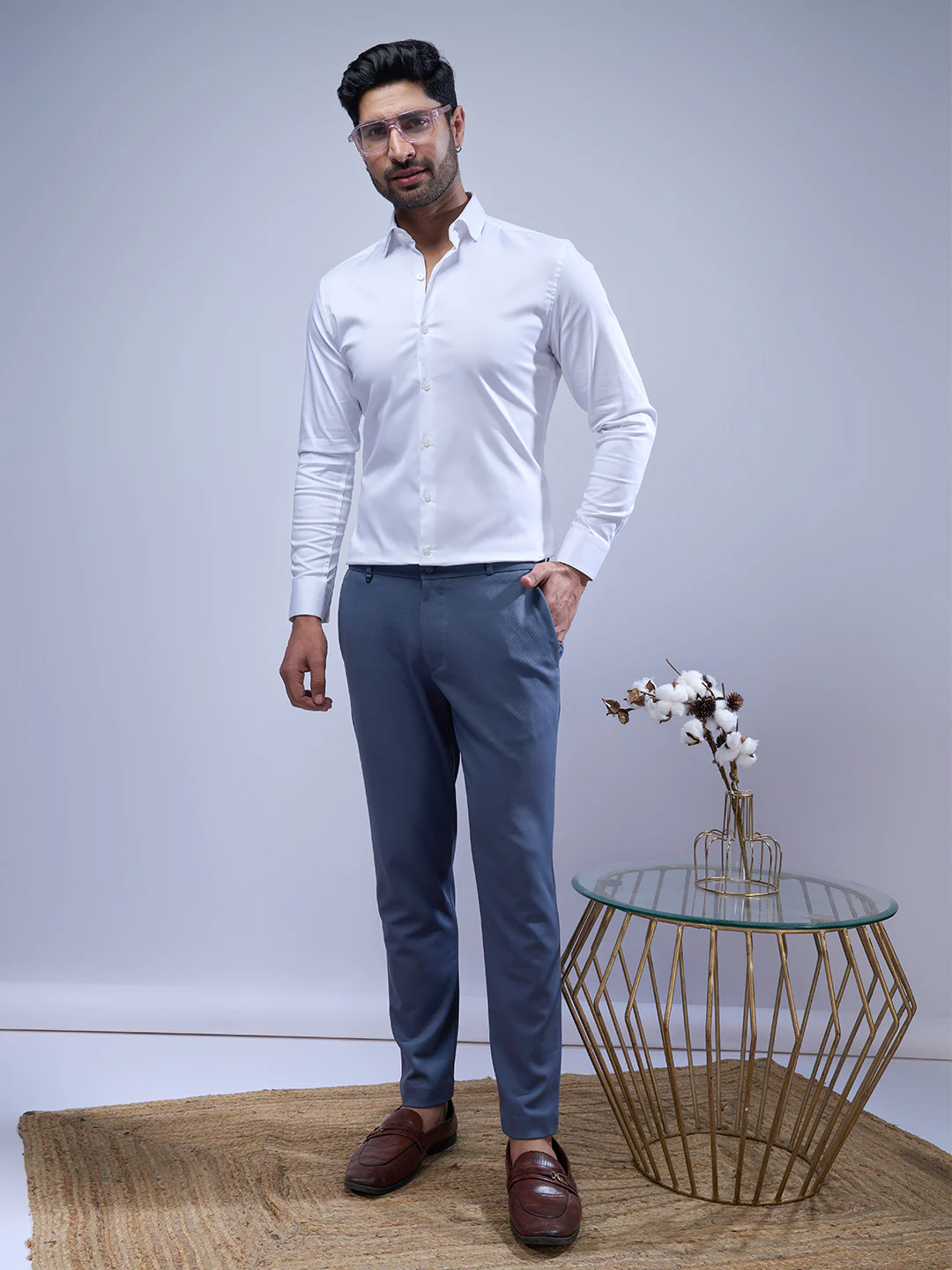 Stretch Cotton White Shirt – 2 Way Comfort - Image 3