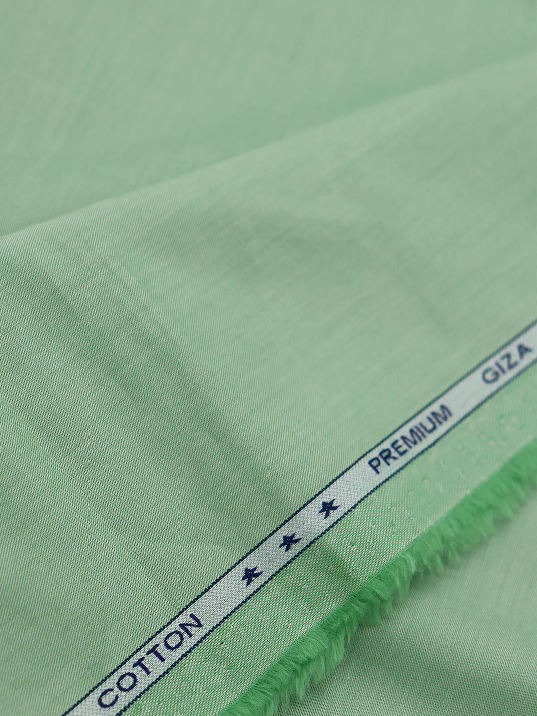 Supima Cotton Plain Shirt Fabric Green Hummer - Image 3