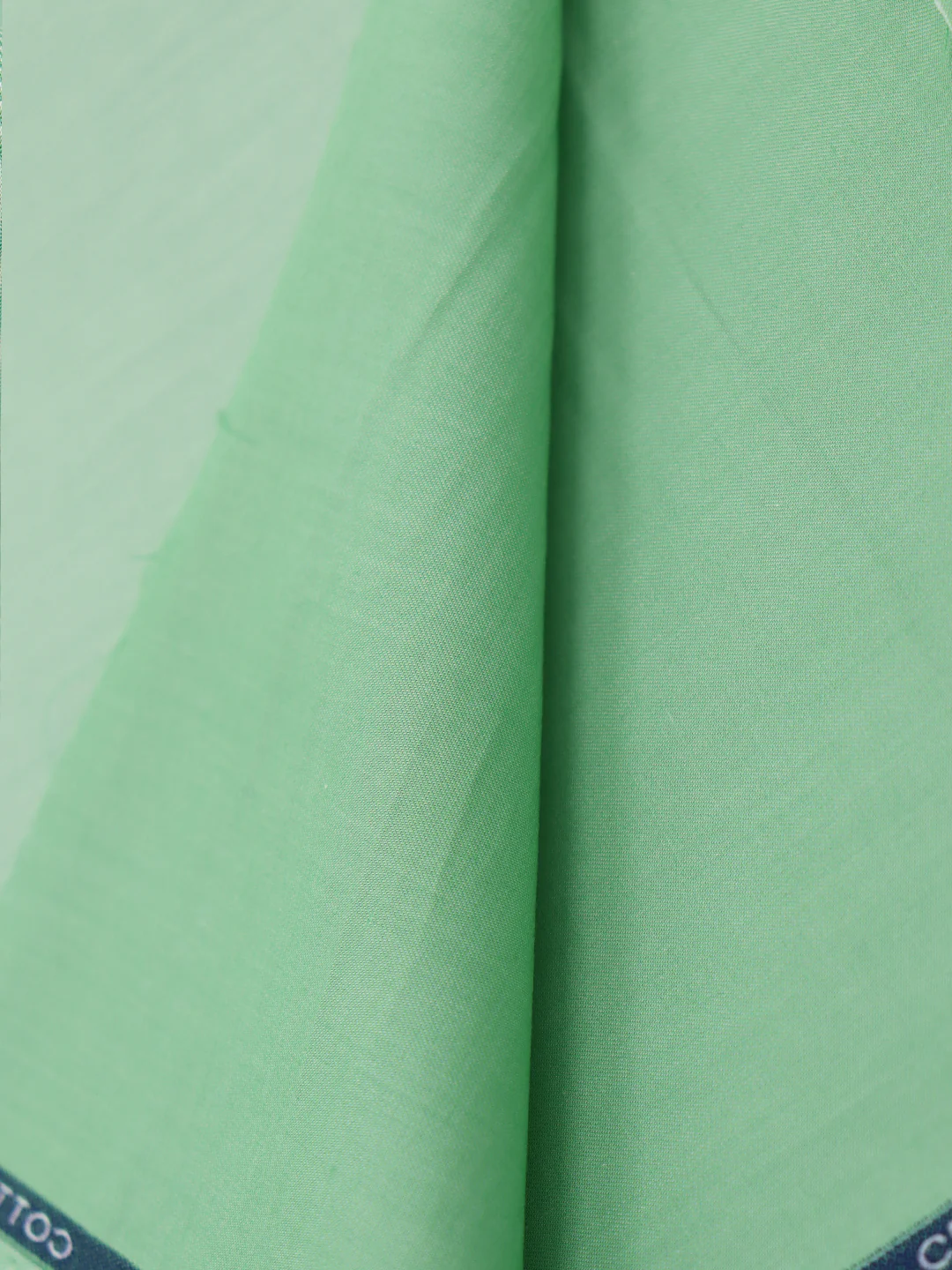 Supima Cotton Plain Shirt Fabric Green Hummer - Image 4