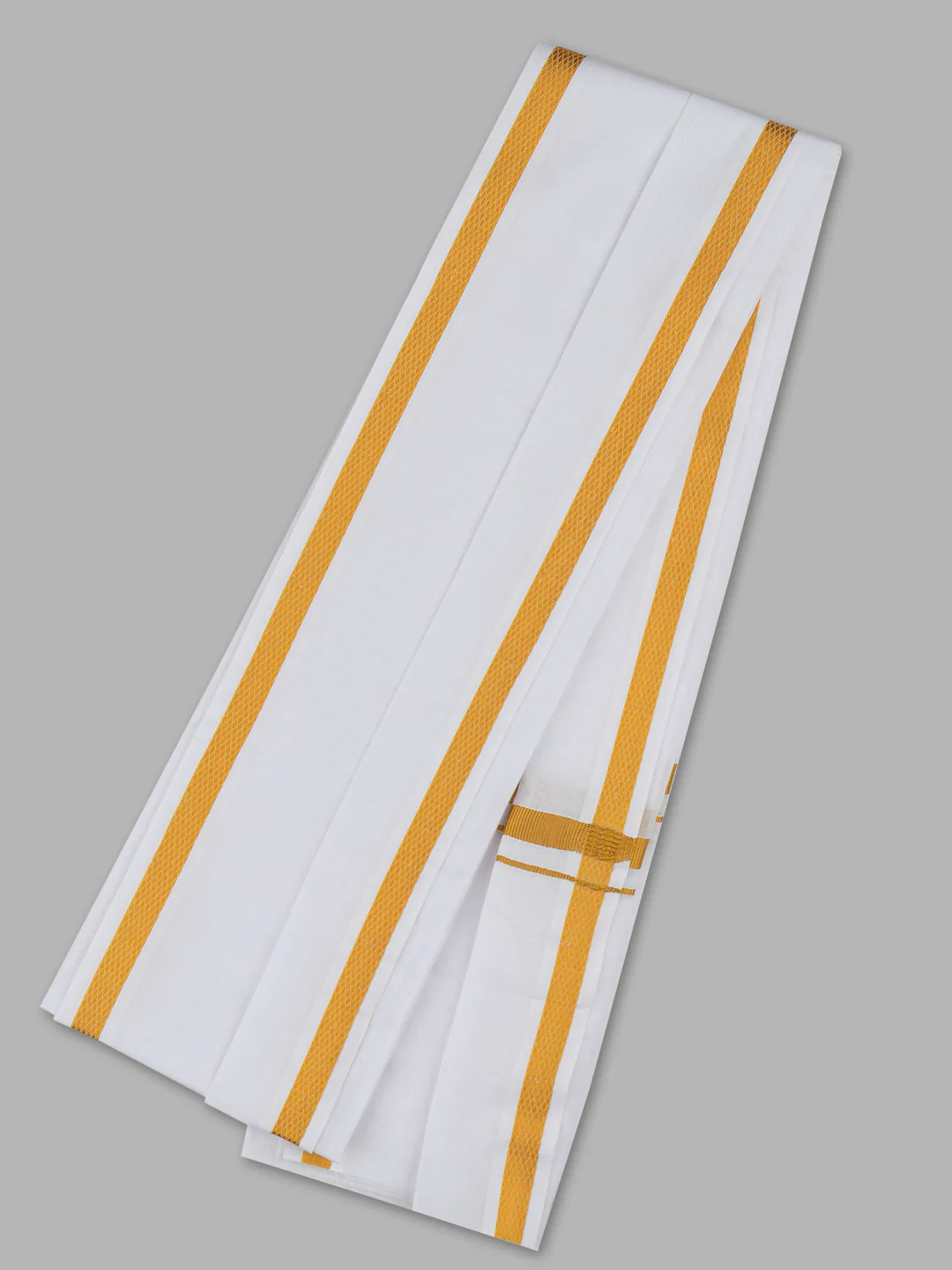 Vetha 1/2" inch Jari Towel White VF - Image 3