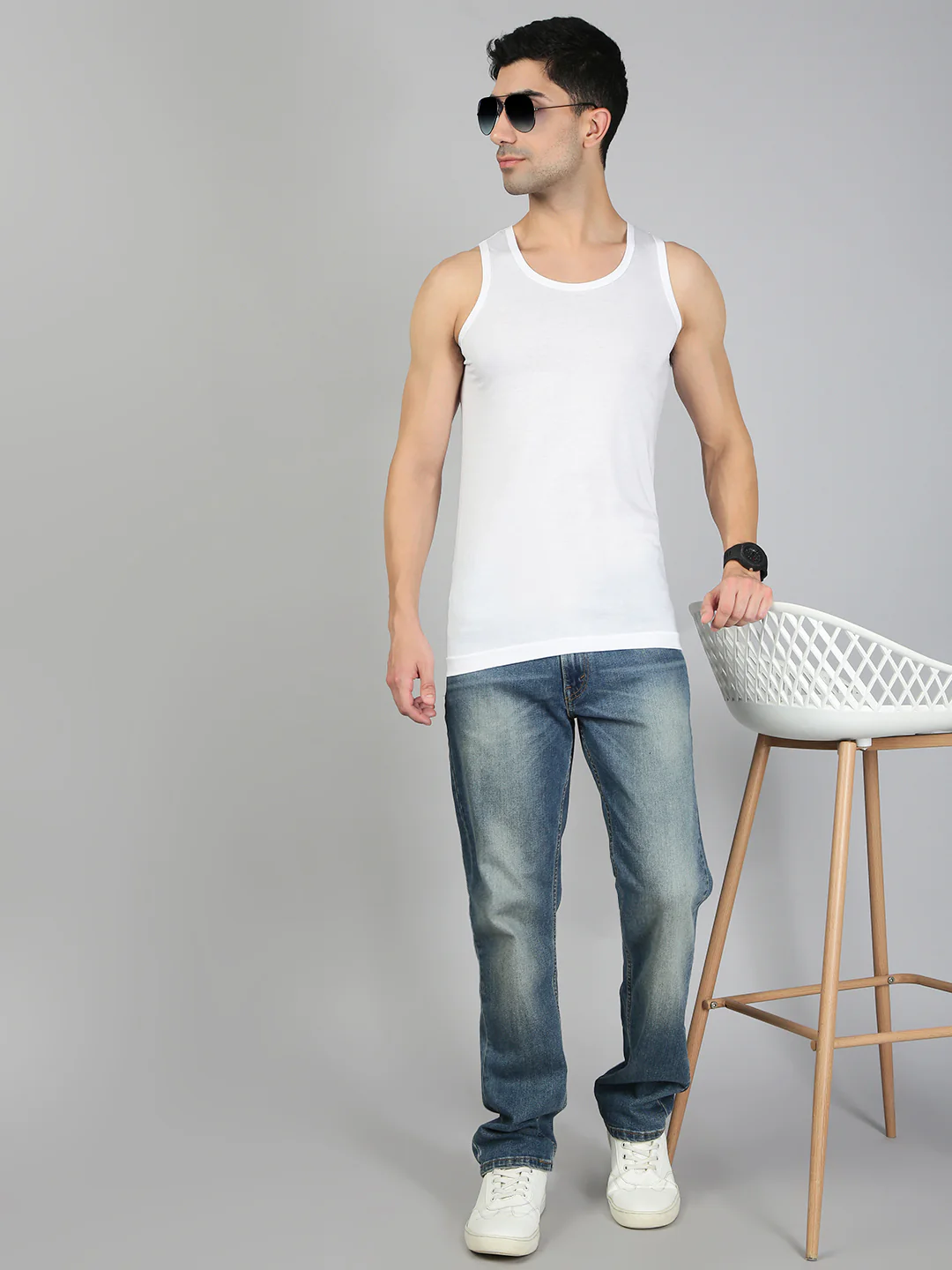 TENCEL™ Modal Fiber White vest RN - Image 3