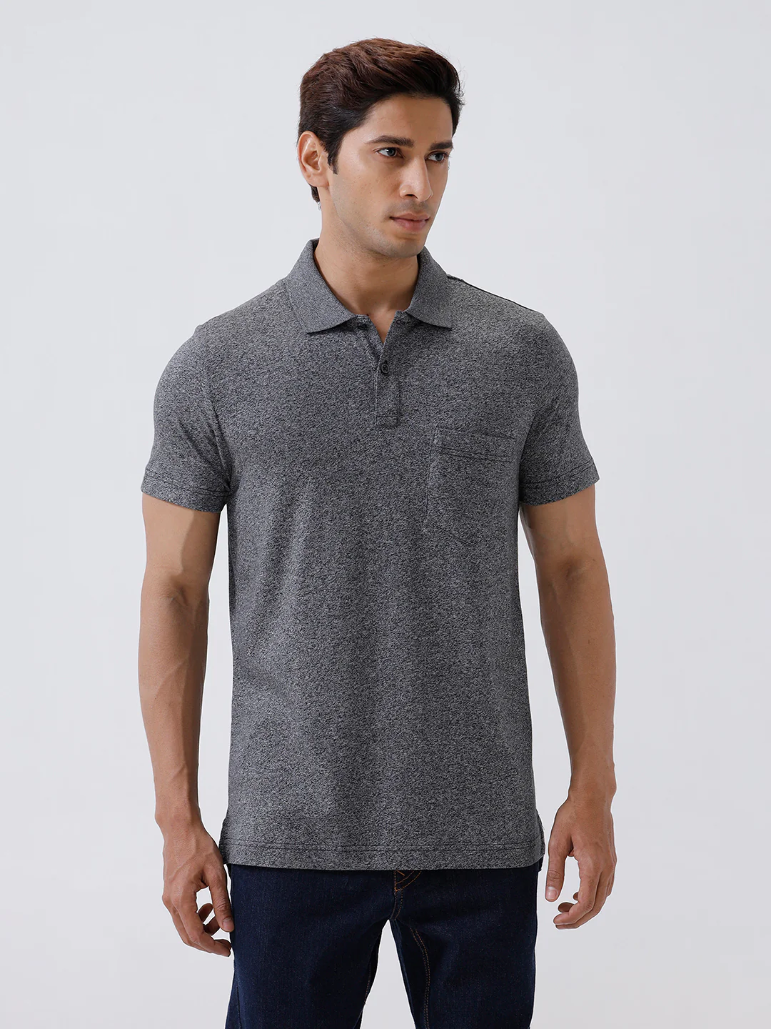 TENCEL™ Modal Fibers with Micro technology Polo T-Shirt Black Grindle EMP2 - Image 6