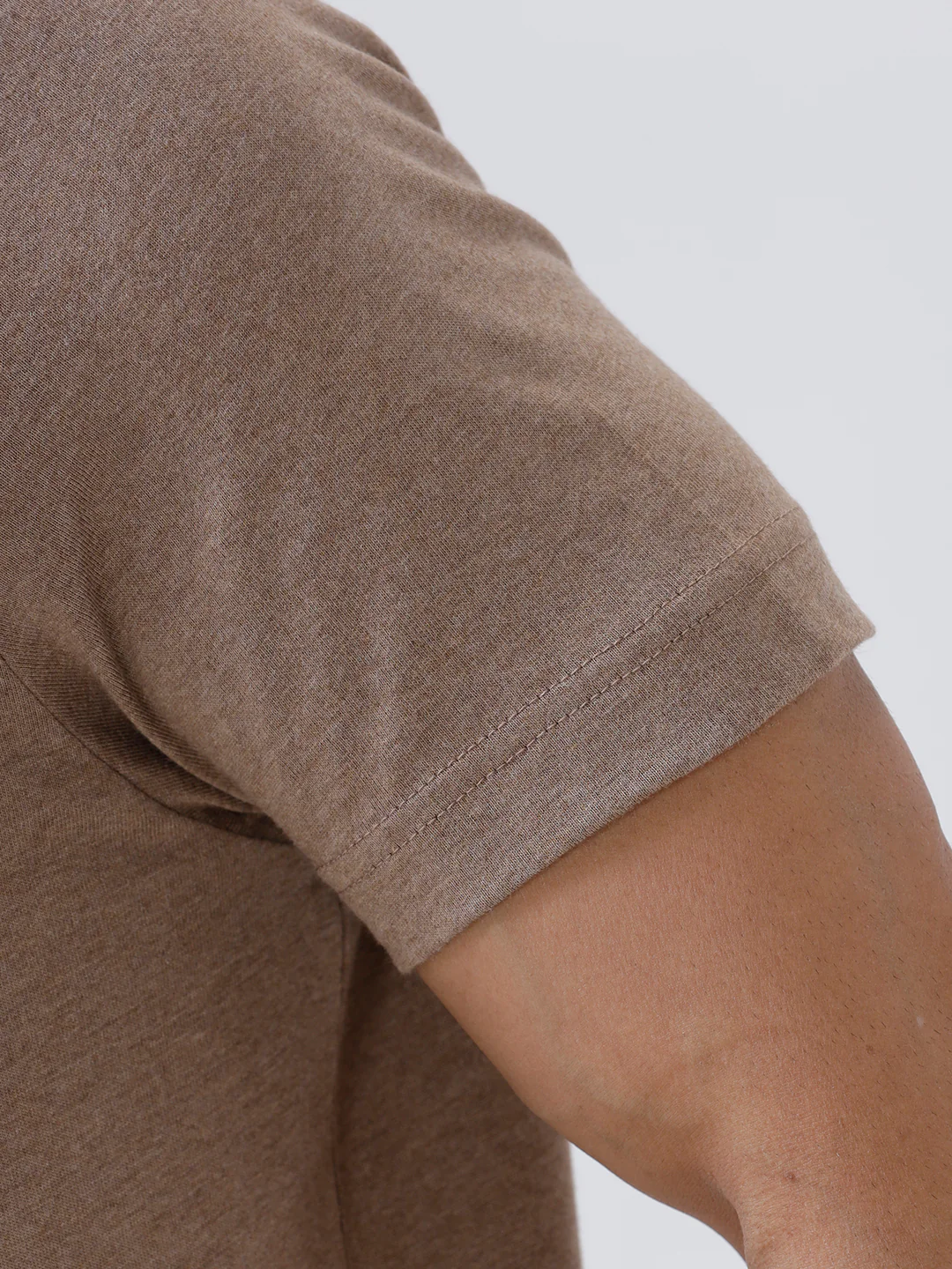 TENCEL™ Modal Fibers with Micro technology Polo T-Shirt Brown Heather EMP9 - Image 7